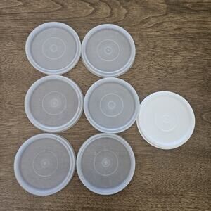 Vintage Tupperware 297 Lot 7 Pc Lot Replacement Lids Read